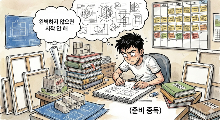  준비만 10년째? 생각의 늪에 빠진 천재들, '토다매금' 탈출법
