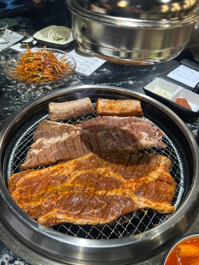 [용인] 삼가동맛집 화화돼지왕갈비 | 용인시청 근처 단체모임하기 좋은 고기집