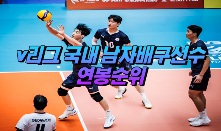  25-26 국내 남자배구선수 연봉 순위