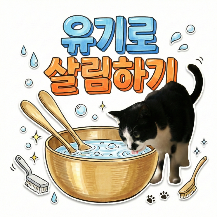  안 쓰는 혼수 그릇으로 고양이 음수량 늘리기 (집사 살림 활용법)