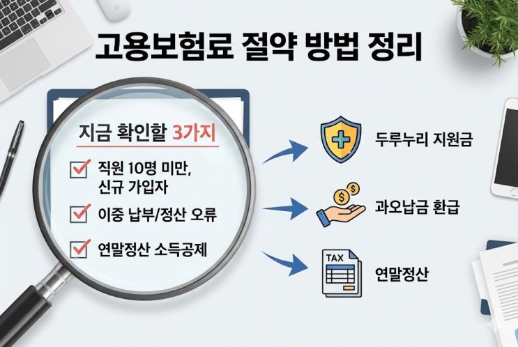  고용보험료 줄이는 법 3가지 공개, 두루누리 지원금부터 과오납금 환급까지 (ft.연말정산공제)