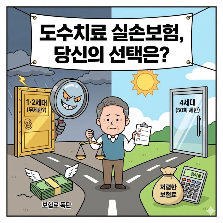  2026년 도수치료 실비, 횟수 무제한 1세대 vs 저렴한 4세대 승자는? (손익분기점 공개)