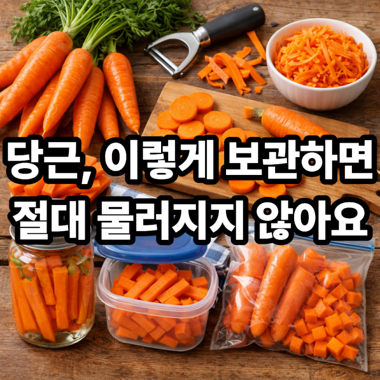  당근 손질·보관법 완벽 정리｜무르지 않게 오래 두는 방법