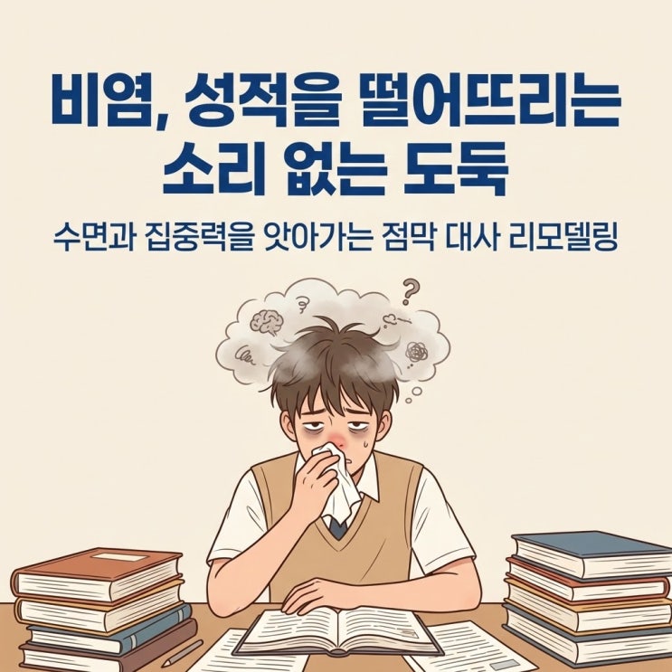  비염이 아이의 성적을 바꾼다: 알러지 비염과 뇌 대사 리모델링