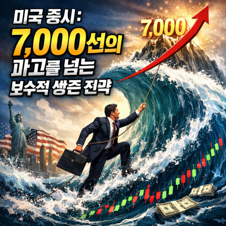  미국 증시: 7,000선의 파고를 넘는 보수적 생존 전략