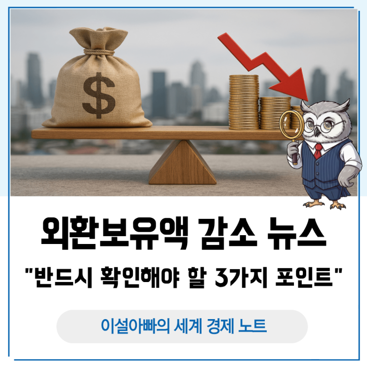  외환보유액 감소 뉴스, 반드시 확인해야 할 3가지 포인트