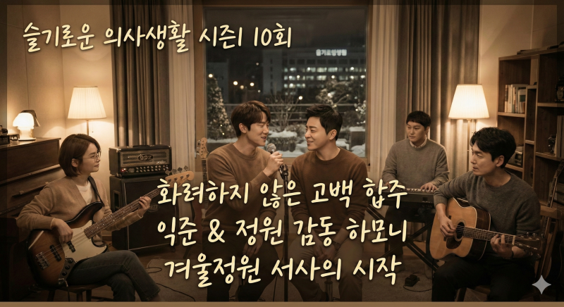 [드라마 OST] 슬기로운 의사생활 시즌1 10회 노래 '화려하지 않은 고백' 가사 및 이승환·규현·....