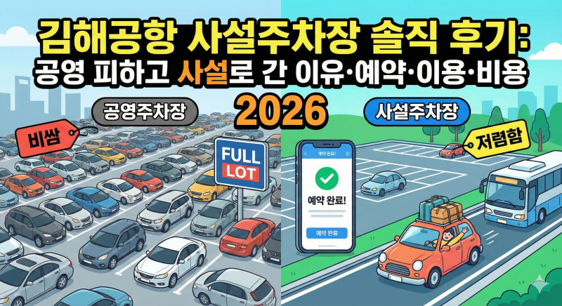 김해공항 사설주차장 솔직 후기: 공영 피하고 사설로 간 이유·예약 방법·당일 이용·비용까....