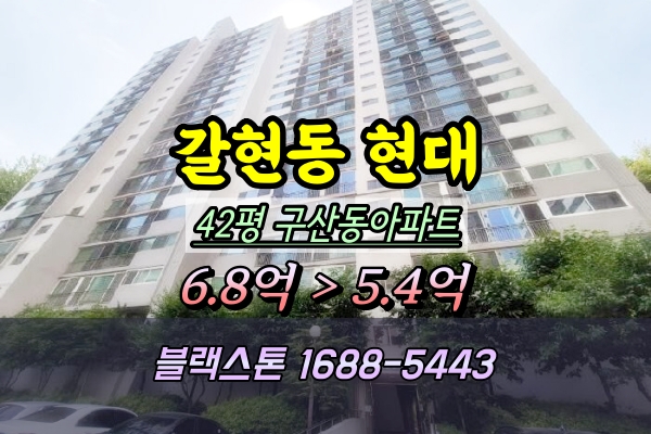  은평구 갈현현대아파트 경매 42평 2025타경51452
