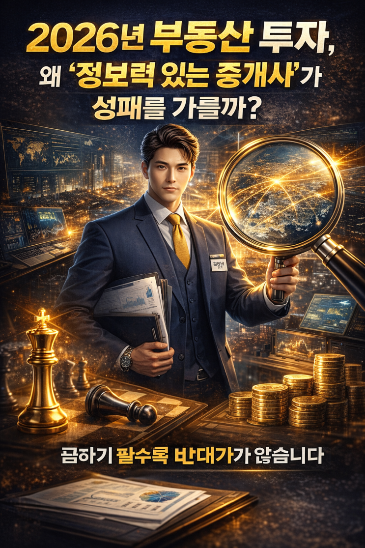  2026년 부동산 투자, 왜 ‘정보력 있는 중개사’가 성패를 가를까?