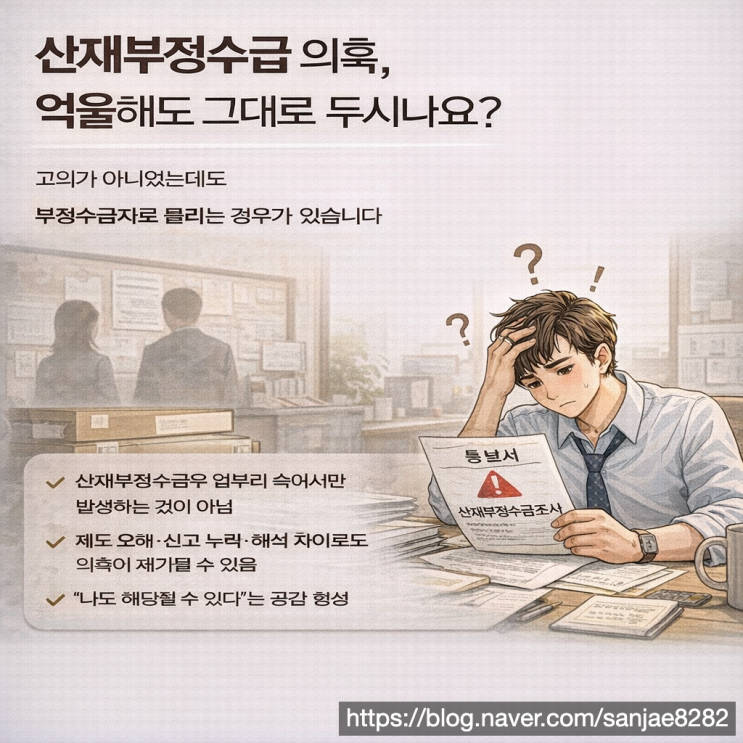 산재 부정수급 조사 통보받았다면 반드시 확인해야 할 대응 포인트