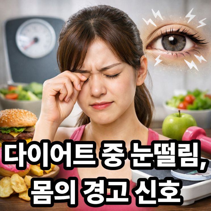  다이어트 중 눈떨림이 나타나는 이유｜영양 결핍 신호일 수 있어요