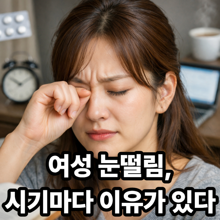  여성에게 눈떨림이 잦은 시기와 원인｜호르몬·스트레스·영양 변화 총정리
