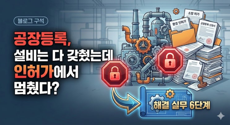  공장등록 업종/인허가: “제조업 업종 추가/변경하다가 환경·소방에서 막힐 때(패키지 해법)”