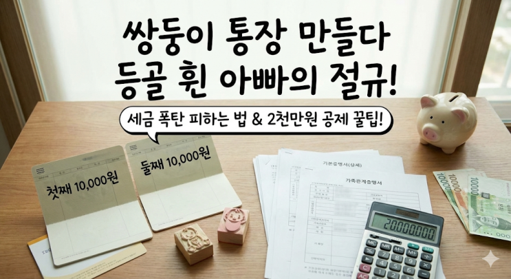  쌍둥이 통장 만들러 갔다가 등골 휜 사연 (ft. 세금 폭탄 피하기)