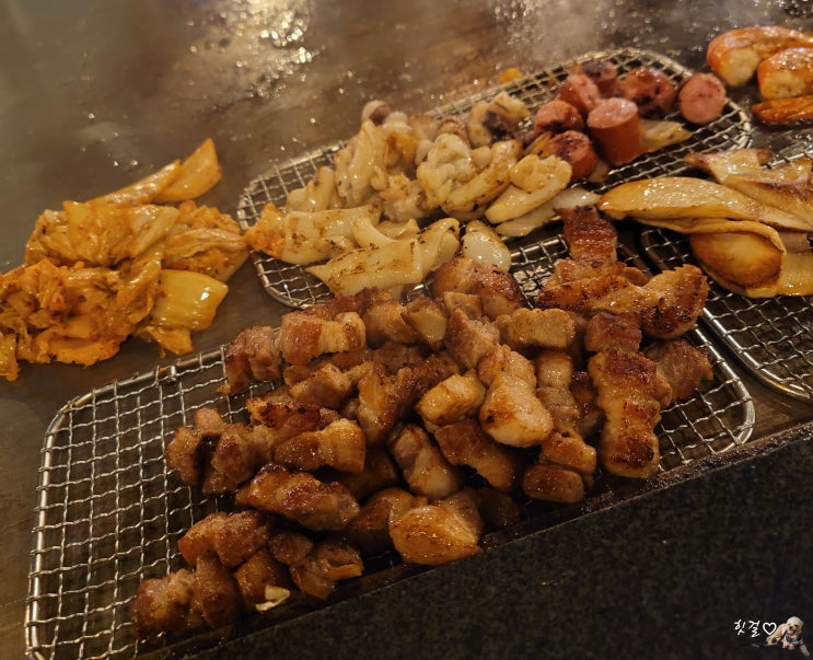  대구동구맛집 팔공산맛집 노을철판구이 삼겹살 불쇼
