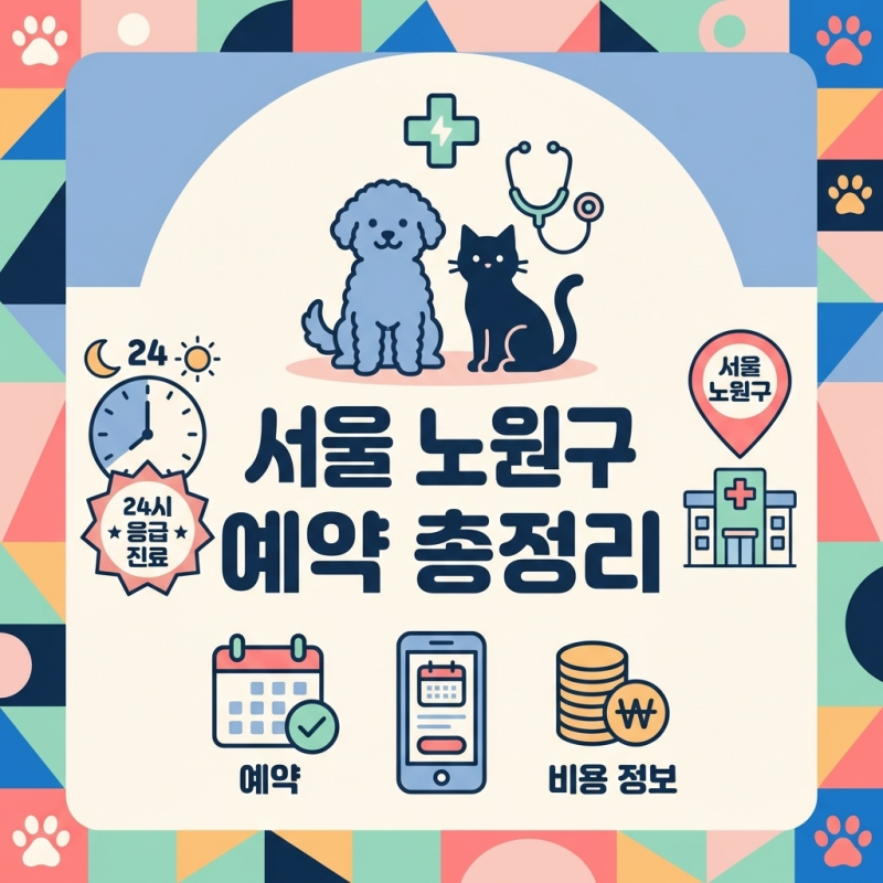 서울 노원구 동물병원 예약 총정리 24시간 진료 위치 비용 확인까지