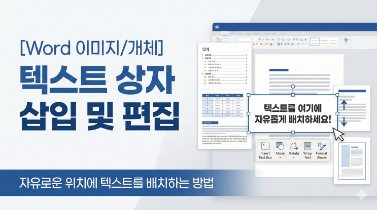 [Word 이미지/개체] 텍스트 상자 삽입 및 편집 - 자유로운 위치에 텍스트를 배치하는 방법