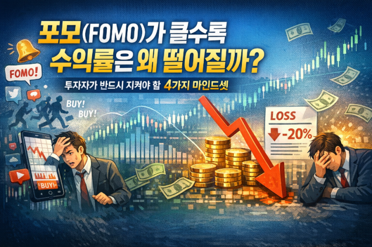  포모(FOMO)가 클수록 수익률이 떨어지는 사유, 투자자가 반드시 지켜야 할 4가지 마인드셋