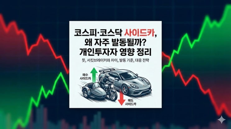  코스피·코스닥 매수 사이드카·매도 사이드카 뜻부터 기준까지, 요즘 왜 발동될까?