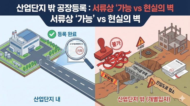  비산단 공장등록: “산업단지 밖 공장, ‘가능지역’인데도 막히는 체크포인트 7개”