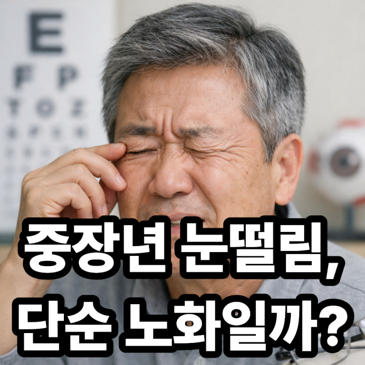  중장년층 눈떨림, 노화 때문일까?｜신경·혈관·영양까지 원인 정리