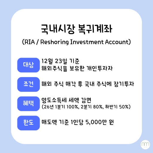  [2026 필독] 해외주식 양도세 0원의 기회? RIA 계좌 완벽 정리 & 절세 전략