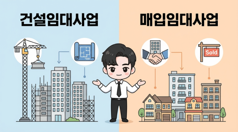 건설임대사업자 매입임대사업 뜻 차이 단기, 장기일반, 공공지원 민간임대주택 세제 혜택 등