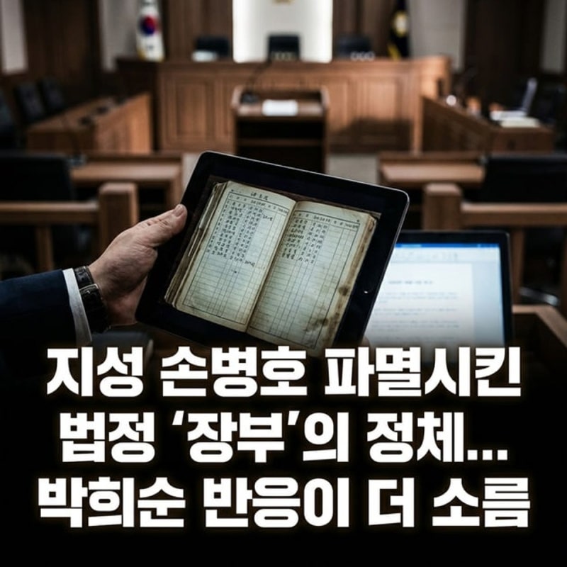 지성 손병호 파멸시킨 법정 '장부'의 정체... 박희순 반응이 더 소름