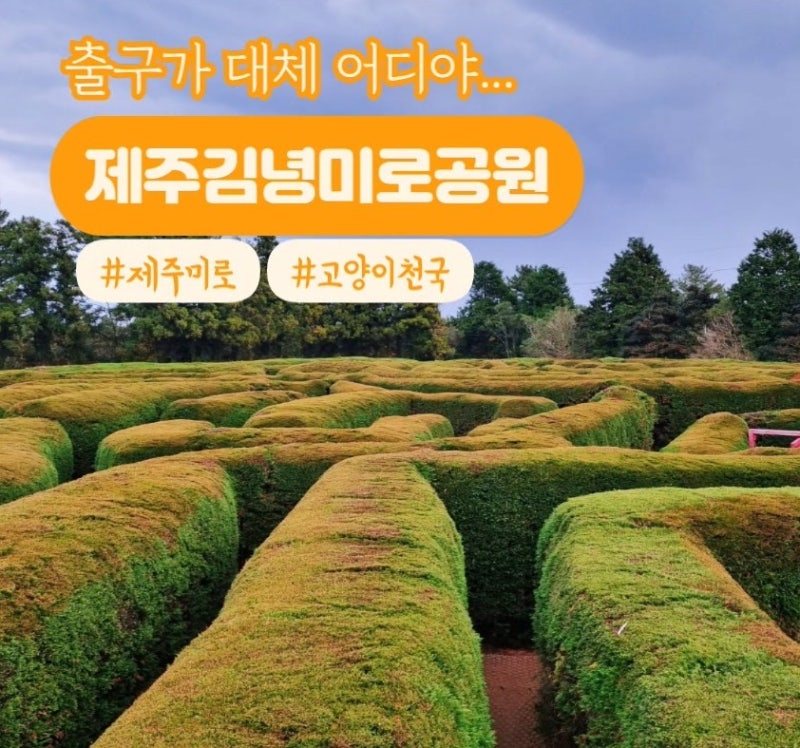 제주 김녕미로공원｜입장료 •소요시간 •비오는날•체험후기