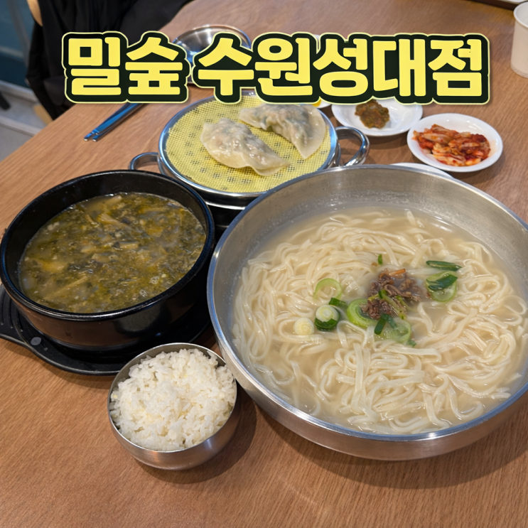  성대밥집 밀숲 수원성대점 – 가성비 좋은 칼국수·국밥 혼밥도 추천