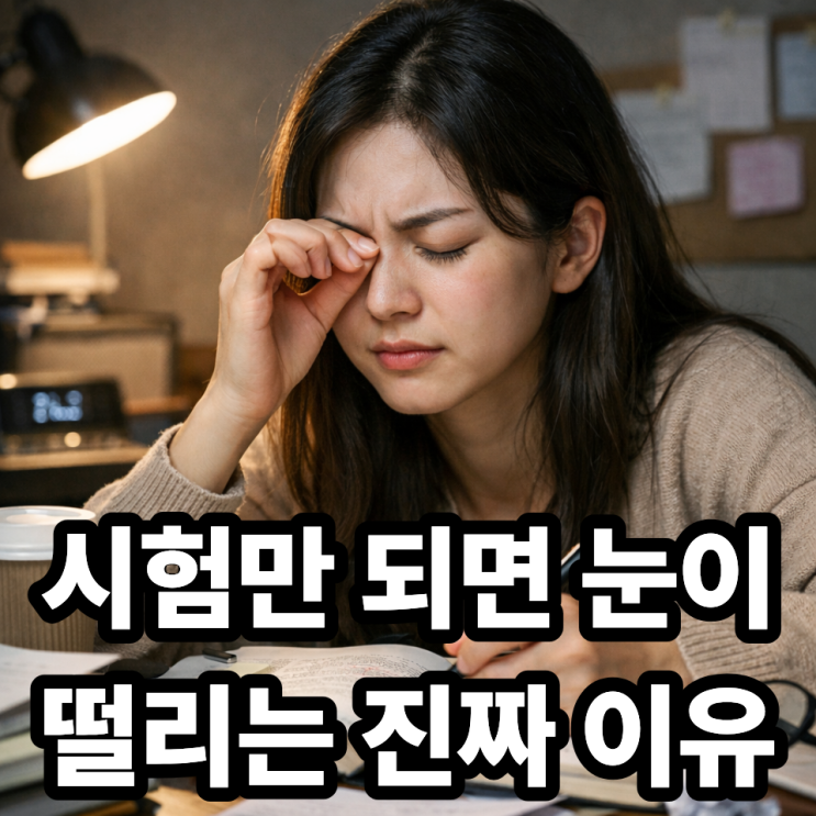  시험 기간에 눈떨림이 심해지는 이유｜스트레스·수면·영양까지 한 번에 정리