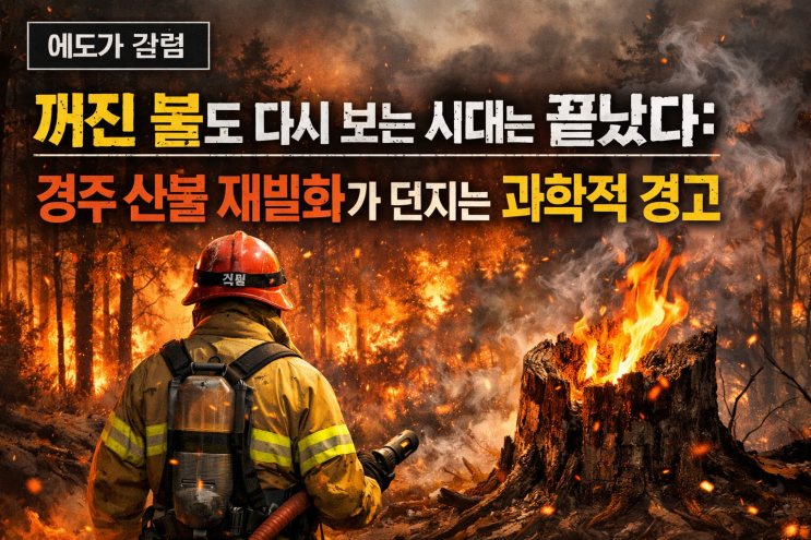  [에드가 칼럼] 꺼진 불도 다시 보는 시대는 끝났다: 경주 산불 재발화가 던지는 과학적 경고