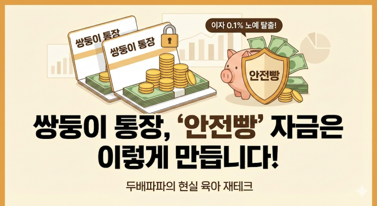  쌍둥이 통장에 '안전빵' 자금 채워넣기 (ft. 이자 0.1%의 노예)
