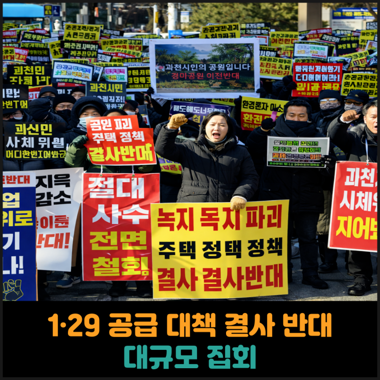  1·29 공급 대책 결사 반대, 대규모 집회
