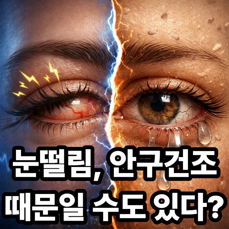   눈떨림과 안구건조증의 연결고리｜같이 나타나는 이유가 있다