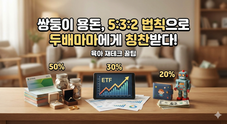  쌍둥이 돌반지, 명절 용돈 다 어디 갔냐고? 5:3:2 법칙으로 두배마마한테 칭찬받은 썰