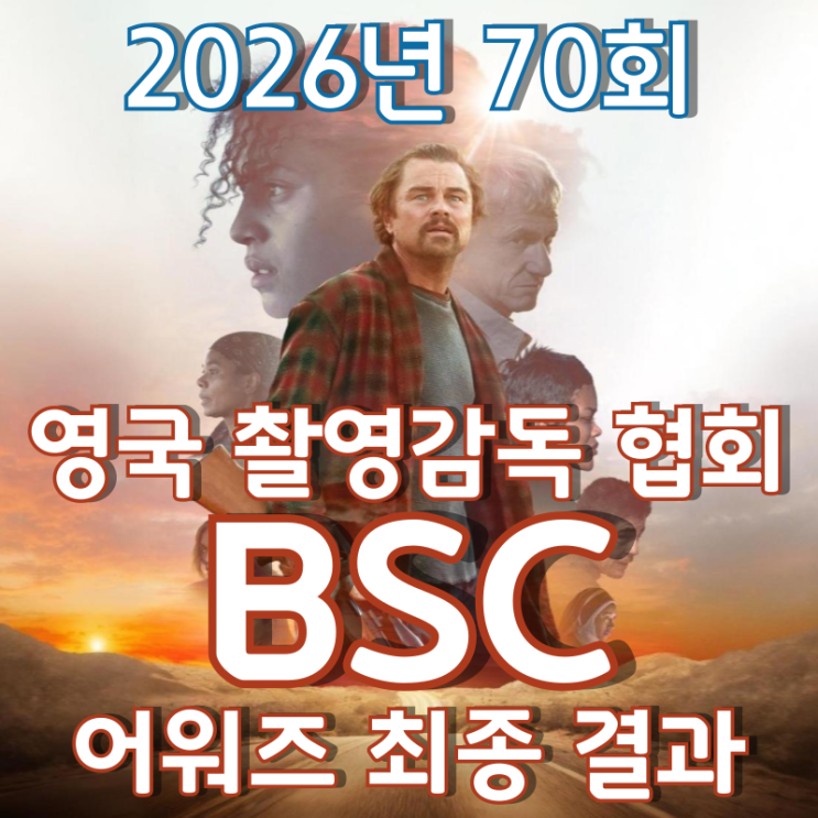  2026년 70회 영국 촬영감독 협회 BSC 어워즈 최종 결과