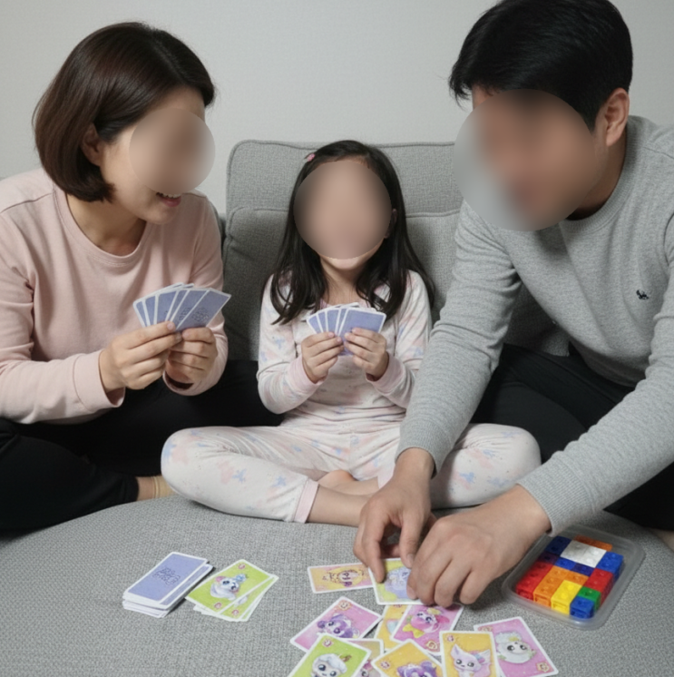  7살 보드게임 추천. 2000원에 이렇게 재밌게 놀 수 있다니. 다이소 티니핑 원카드 후기