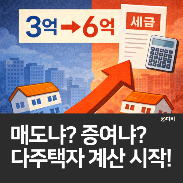  다주택 양도세 중과 D-90, 매도 증여 선택 기준은