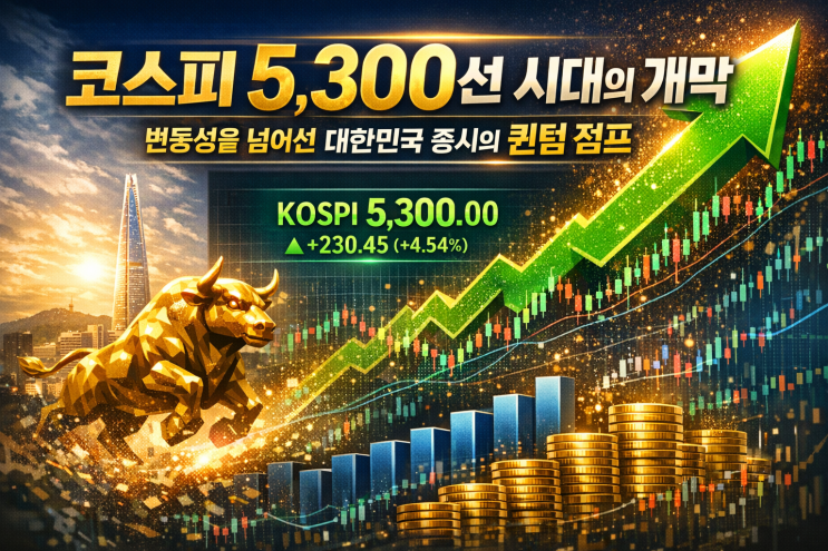  코스피 5,300선 시대의 개막: 변동성을 넘어선 대한민국 증시의 퀀텀 점프