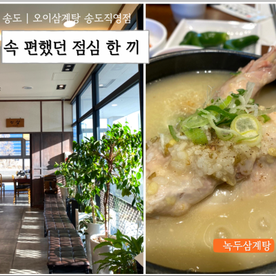 남편 몸보신으로 다녀온 송도 녹두삼계탕 맛집