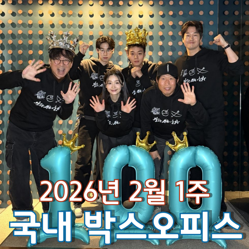 [2026년 2월 1주 국내 박스오피스] 개봉 5일 만에 100만 명을 돌파한 '왕사남'