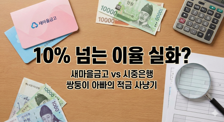  [재테크] 쌍둥이 아빠의 적금 사냥기: 10% 넘는 이율 실화입니까? (feat. 새마을금고 vs 시중은행)