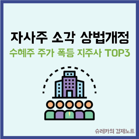  자사주 소각 상법개정 수혜주 폭등할 수 있는 지주사 TOP3