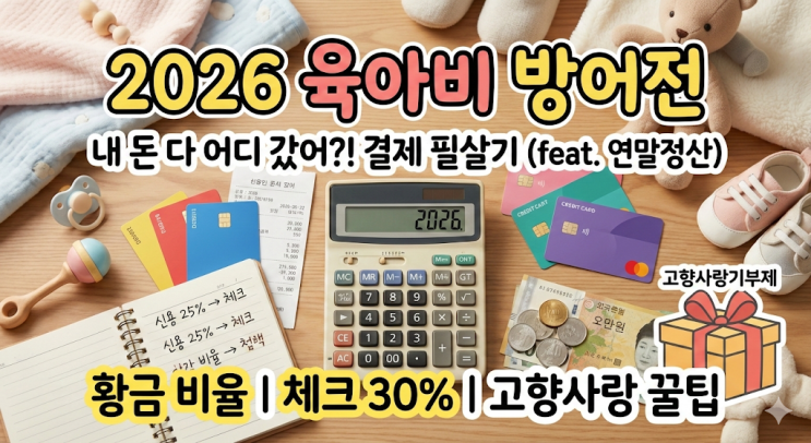  2026년 육아비 방어전, 내 돈 다 어디 갔나 싶을 때 쓰는 결제 필살기 (feat. 연말정산)
