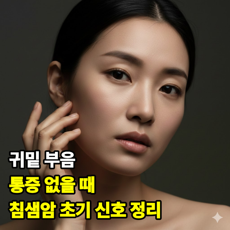 귀밑 부음 통증 없을 때 침샘암 초기 신호 정리