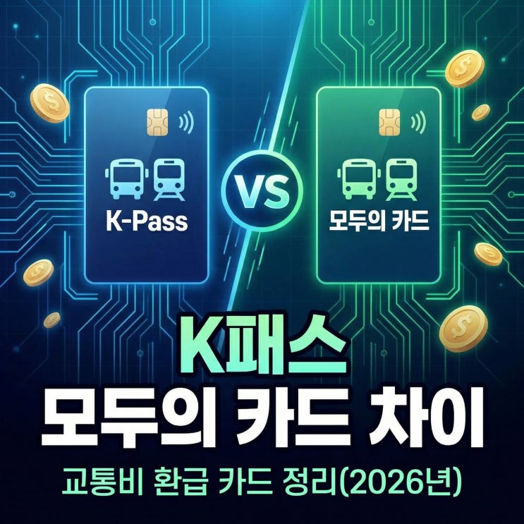  K패스 모두의 카드 차이 | 교통비 환급 카드 정리(2026년)