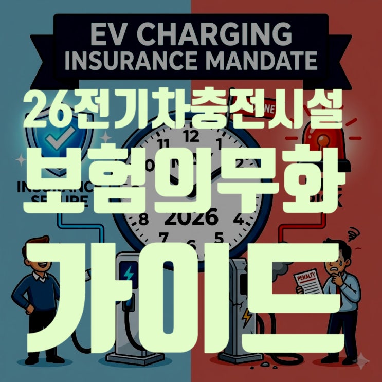  [필독] 2026년 5월 전기차 충전시설 보험 의무화! 과태료 피하는 가입 가이드 (비용 비교)