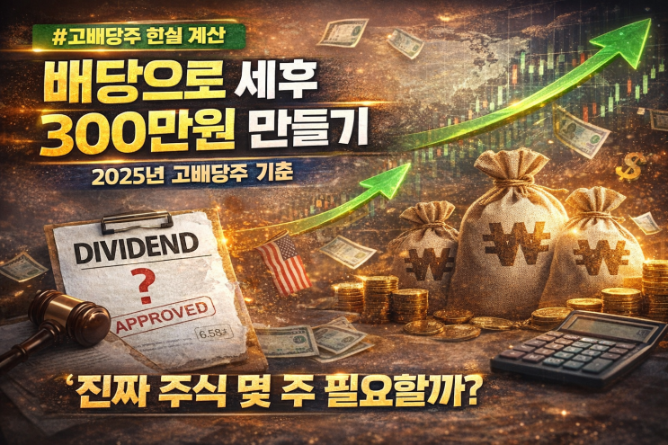  배당으로 세후 300만원 만들기